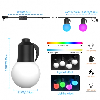 LED户外灯 - HCP029  G40水晶彩色灯串